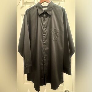 Van Heusen Big/Tall Men’s Long Sleeve Button Up Shirt - Black - Size 35/36
